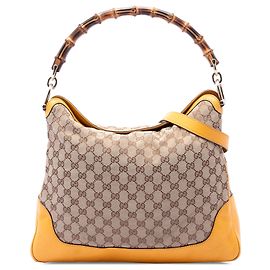 Borsa Gucci GG Canvas Bamboo Diana gialla Giallo