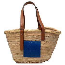 Panier cabas LOEWE Medium Raffia Anagram beige Beige