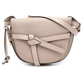 Bolsa transversal Gate em couro de bezerro de grão pequeno da LOEWE, marrom Marrom