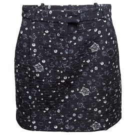 Mini saia de seda acolchoada e estampada Fendi Starry Sky Zucca azul e branco Tamanho US S Azul