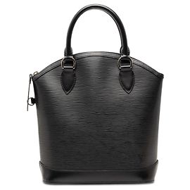 Black Louis Vuitton Epi Lockit Vertical Handbag Black