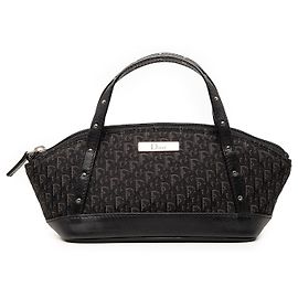 Black Dior Mini Diorissimo Trotter Canvas Street Chic Handbag Black