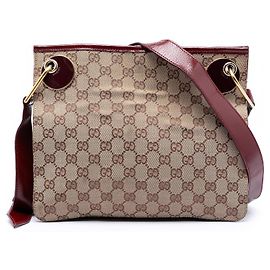 Borsa a tracolla Gucci GG Canvas Eclipse beige Beige
