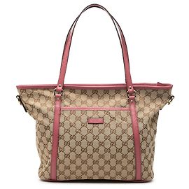mala tote convertível Gucci GG Canvas Bege Bege