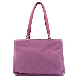 Tote de lã tricotada rosa Prada Rosa