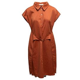 Valentino Garavani Robe Valentino en mélange de coton et de soie Orange Taille US 12 Orange