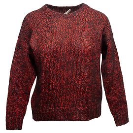 Roter und schwarzer Miu Miu Strickpullover aus Virgin Wool & Mohair Melange Größe IT 36 Rot