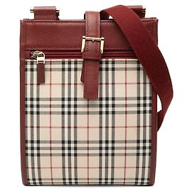 Bolsa transversal de lona Burberry House Check bege Bege