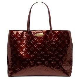Bolso Tote Louis Vuitton Monogram Vernis Wilshire MM rojo Roja