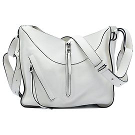 Bolsa tiracolo Hammock em couro de bezerro granulado LOEWE branco Branco
