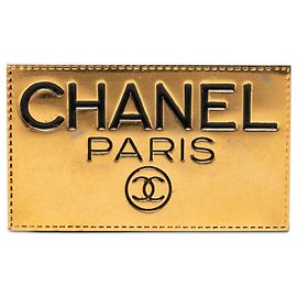 Chanel CC Logo Brosche Vergoldet Golden