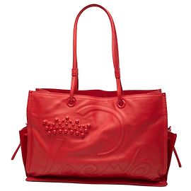 Tote LOEWE Red Studded Leather Crown Rosso