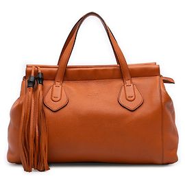 Bolsa Gucci Lady Tassel em couro laranja com alça de mão Laranja