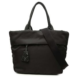 Brown Prada Tessuto Reversible Satchel Brown