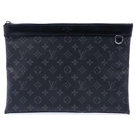 Pochette GM Louis Vuitton Monogram Eclipse Discovery preta - Bolsa clutch Preto