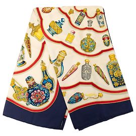 Lenço de seda 90 Multi Hermès Qu Importe le Flacon Multicor