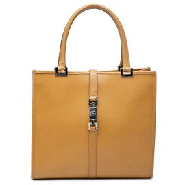 Bolsa Jackie em couro de vitelo marrom Gucci Marrom