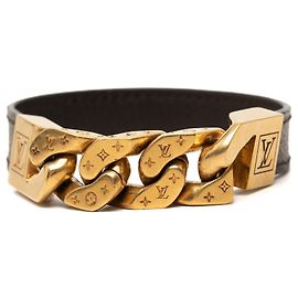 Pulseira Louis Vuitton Mono Chain Reverso marrom Marrom