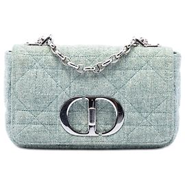 Picca borsa Caro in tweed Macrocannage verde Dior Verde