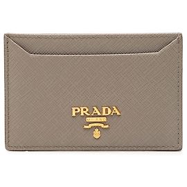 Brown Prada Saffiano Card Holder Brown