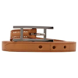 Bracelet Hermès Swift Behapi Triple Tour marron Marron