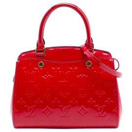 Sac à main rouge Louis Vuitton Monogram Vernis Brea PM Rouge