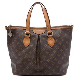 Sac Satchel Louis Vuitton Monogram Palermo PM Marron Marron