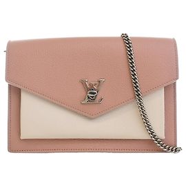 Borsa a tracolla MyLockMe in pelle bicolore rosa Louis Vuitton Rosa