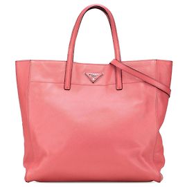 Sac cabas souple Saffiano rose Prada Rose