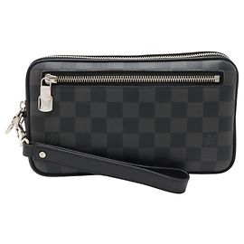 Clutch Alpha Louis Vuitton Damier Graphite nera Nero
