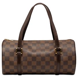 Borsa Louis Vuitton Damier Ebene Papillon 26 Marrone Marrone