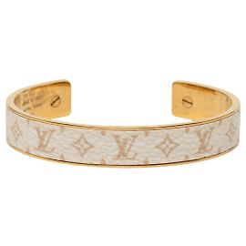 Bracciale rigido Jonc Monogram Louis Vuitton color oro D'oro