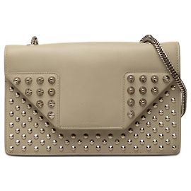 Bolsa Tiracolo Betty Mini em couro com tachas bege Saint Laurent Bege