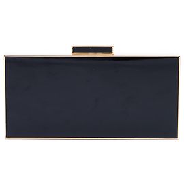 Saint Laurent Acryl Box Minaudiere Clutch in Schwarz Schwarz