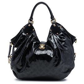 Sac Hobo Louis Vuitton Monogram Vernis Mahina Surya XL Noir Noir