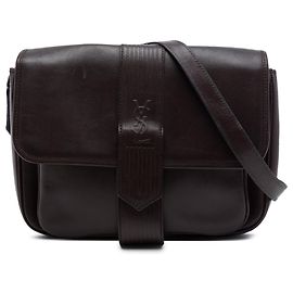 Sac crossbody Saint Laurent en cuir marron Marron