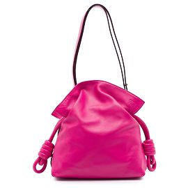 Bolsa de Ombro LOEWE Flamenco Knot Medium em Nappa rosa Rosa
