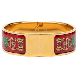 Bracciale Loquet Wide in smalto dorato Hermès GM D'oro