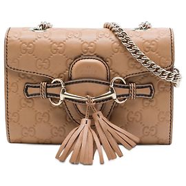 Sac bandoulière Mini Guccissima Emily Gucci Tan Camel