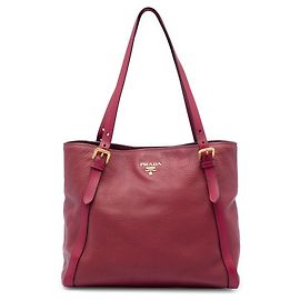Sacola Prada Vitello Daino Vermelha Vermelho