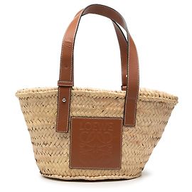 Bolsa Tote LOEWE Small Raffia Anagram bege Bege