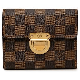 Portefeuille Small Wallets Louis Vuitton Damier Ebene Koala Marron Marron