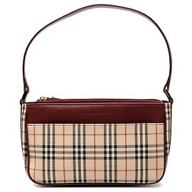 Bolsa de Ombro Burberry House Check Canvas Bege Bege