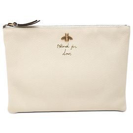 Clutch Gucci Blind For Love em pele de vitelo branca Branco