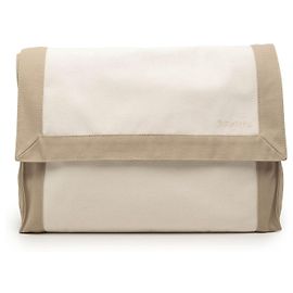 Pochette Hermès Bicolor Canvas Tapis de Selle Marron Marron