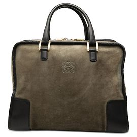 Sac à main LOEWE Amazona 32 en daim vert Vert