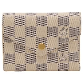 Cartera Louis Vuitton Damier Azur Victorine Small Beige Beige