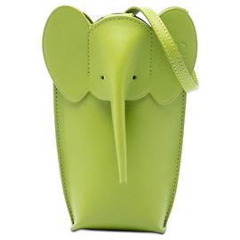 Bolsa transversal LOEWE Elephant Pocket em couro verde Verde
