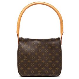 Borsa a tracolla Louis Vuitton Monogram Looping MM Marrone Marrone