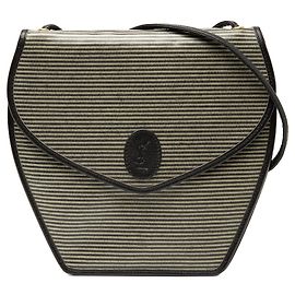 Gray Saint Laurent Coated Canvas Crossbody Grey